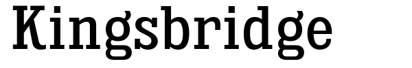 Kingsbridge font preview